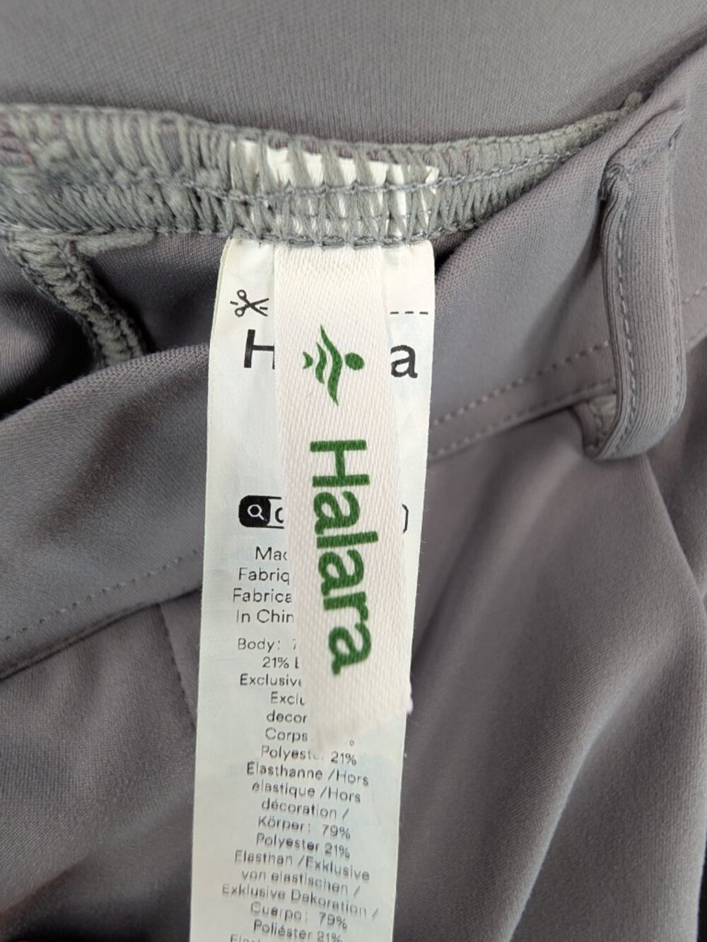 Halara Flex Daystretch High Waist Pants Womens Size L Tall Stretch Pockets Gray - Picture 2 of 9